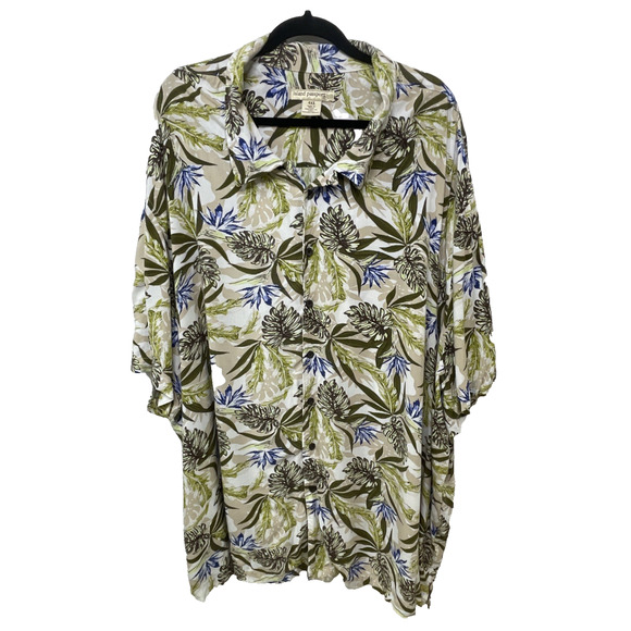 island passport Other - Island Passport Hawaiian Camp Shirt 4XL Rayon Tribal Aloha Floral Island‎ Men